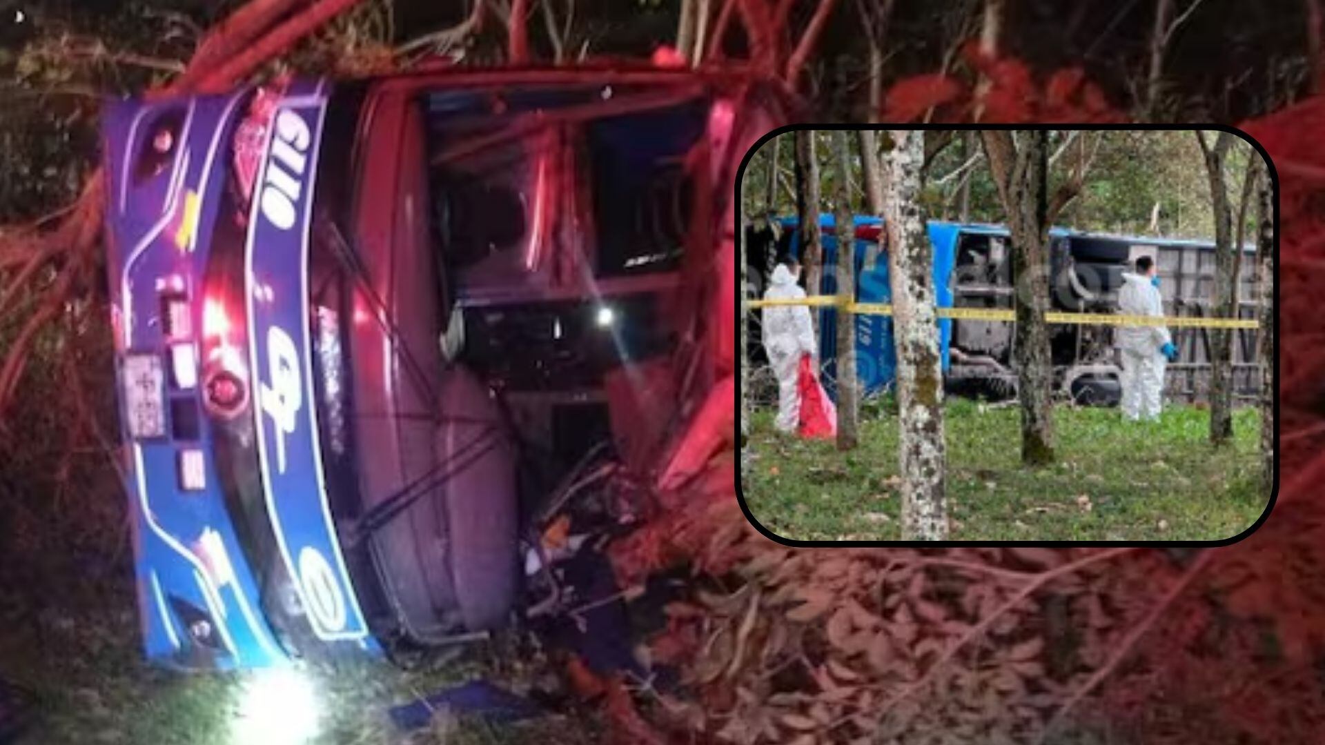 Bus volcó en la madrugada con 27 pasajeros adentro, la cifra de fallecidos asciende a 7.