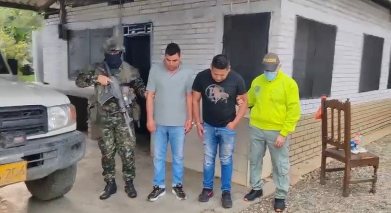 Dos capturados de las disidencias en Cauca.