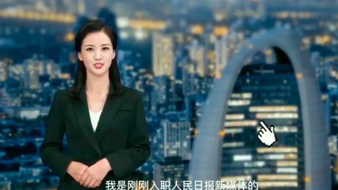 Ren Xiaorong, presentadora creada con una IA.