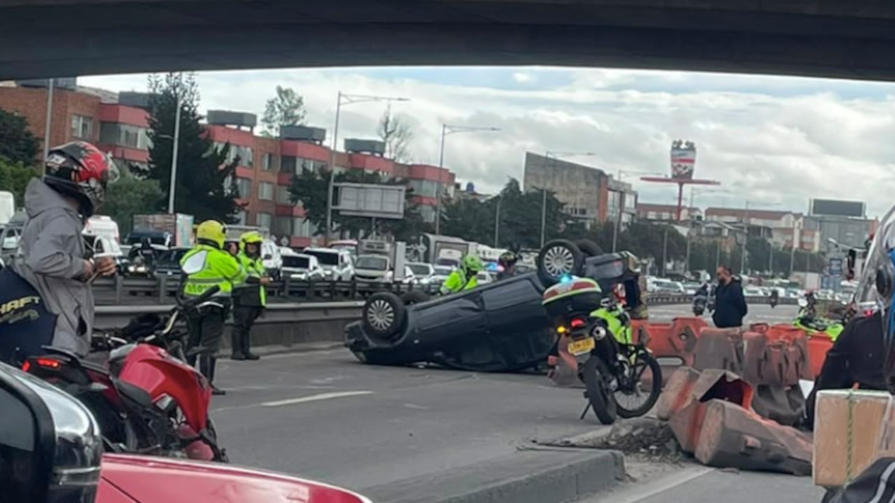 El accidente en la avenida Boyacá con avenida Mutis.