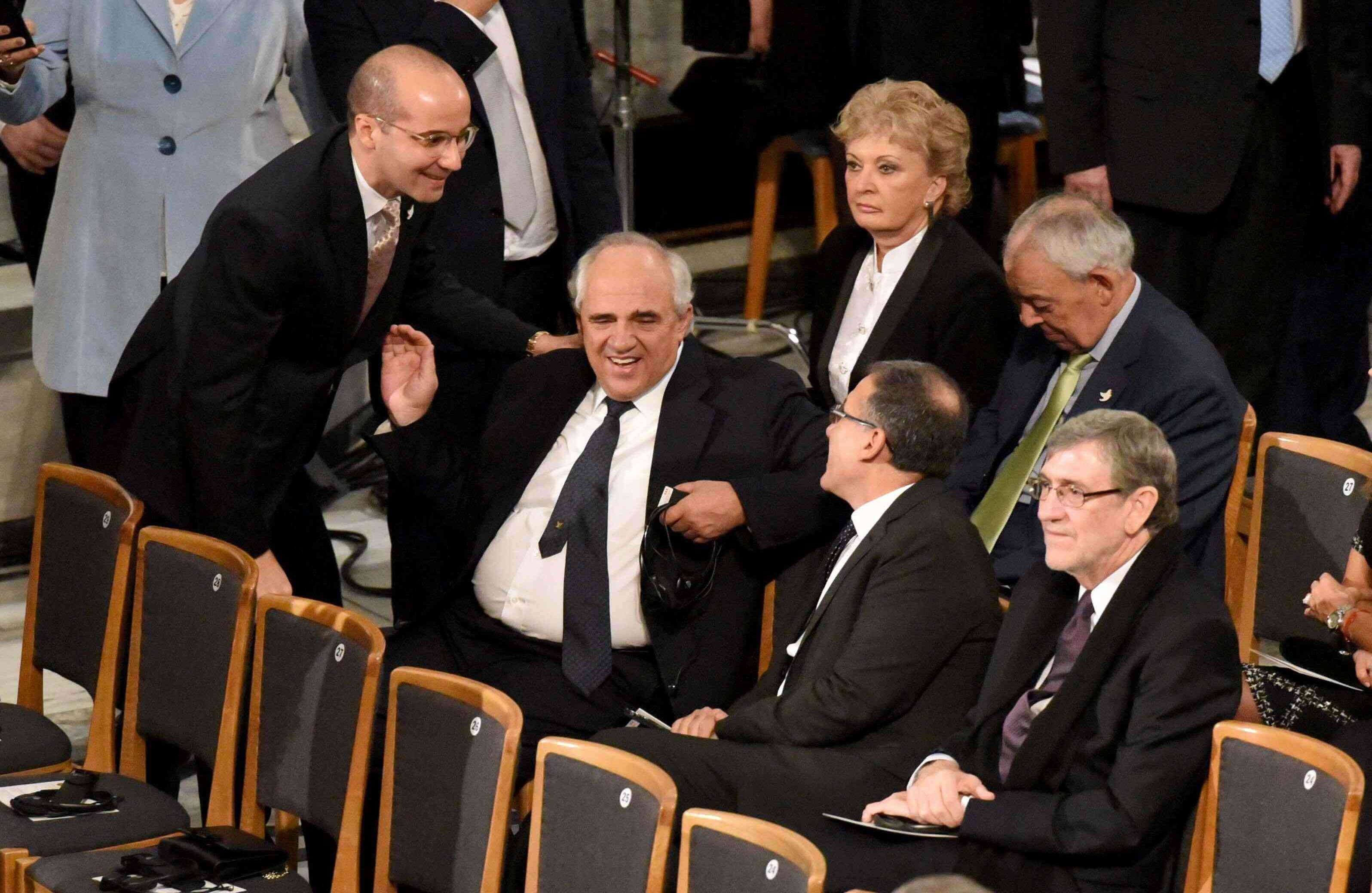 Nuevos mejores amigos. Ernesto Samper y Roy Barreras la pasaron bien el Oslo City Hall