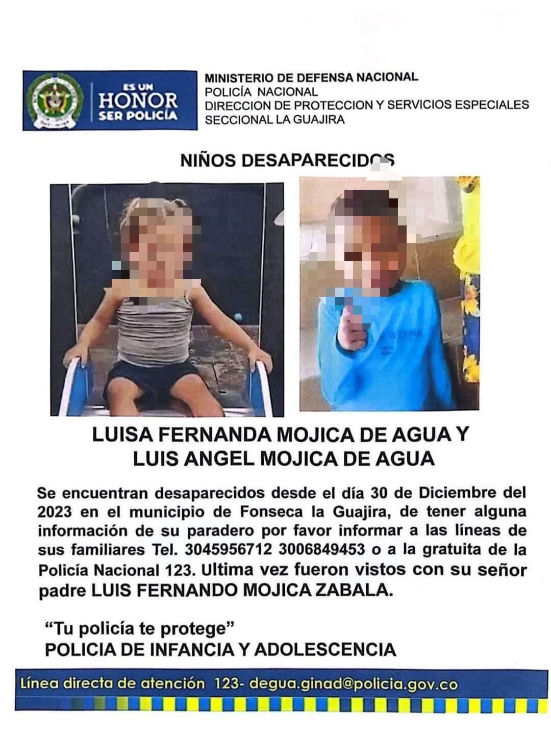 Los niños fueron reportados como desaparecidos.