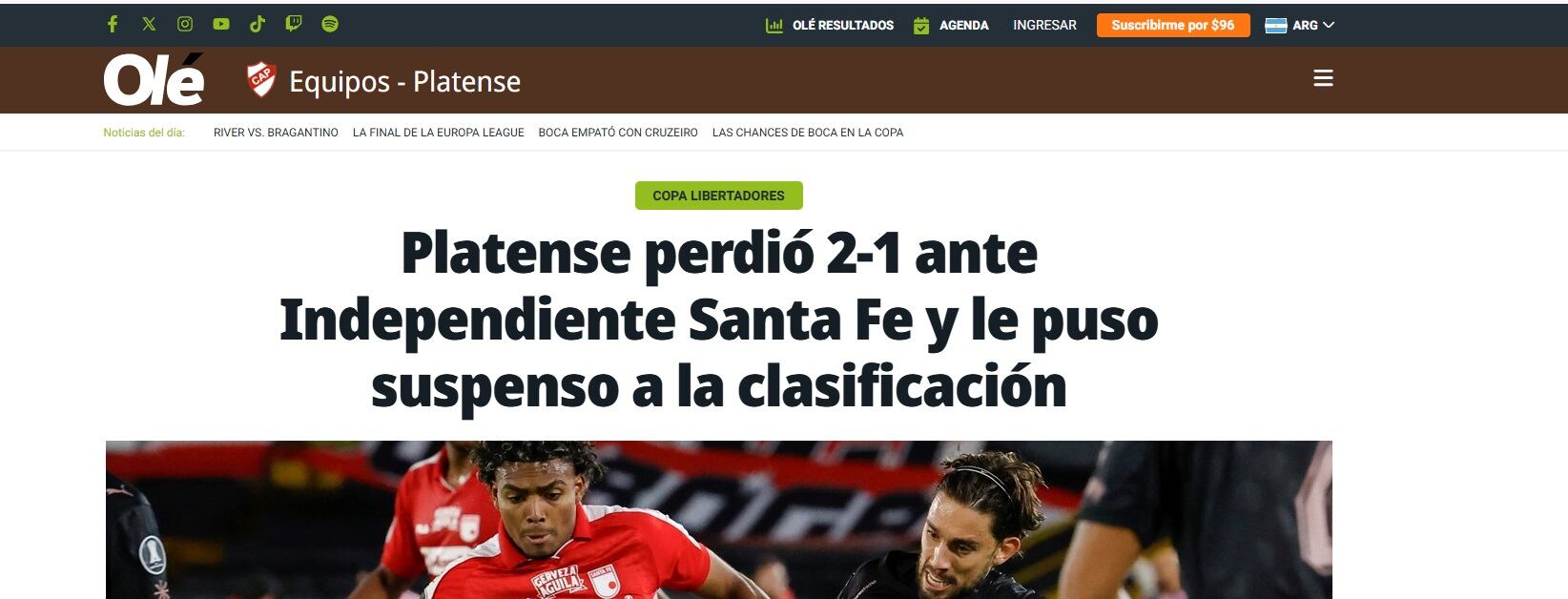 Pantallazo Olé