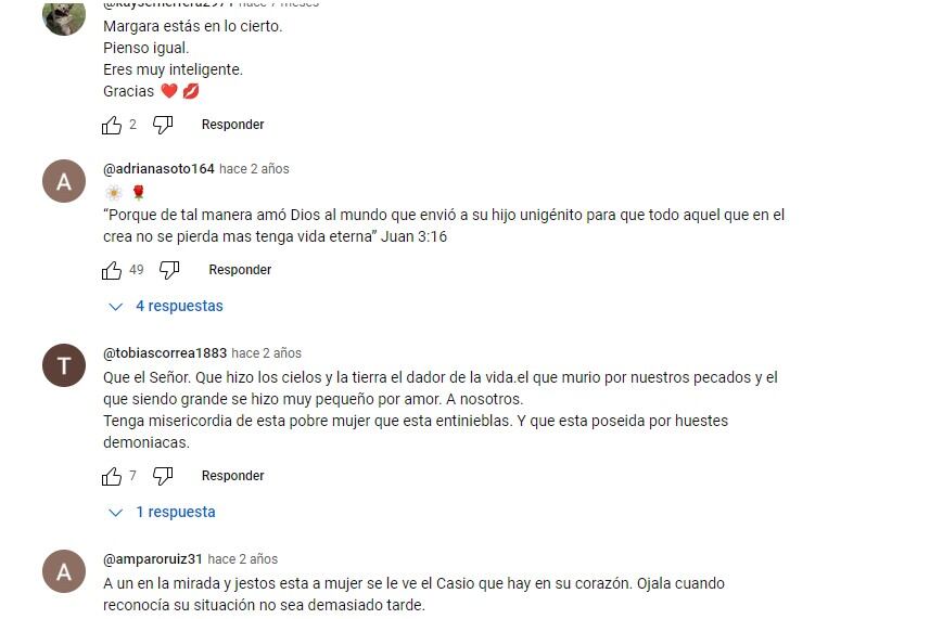 Estos fueron algunos comentarios que recibió la actriz