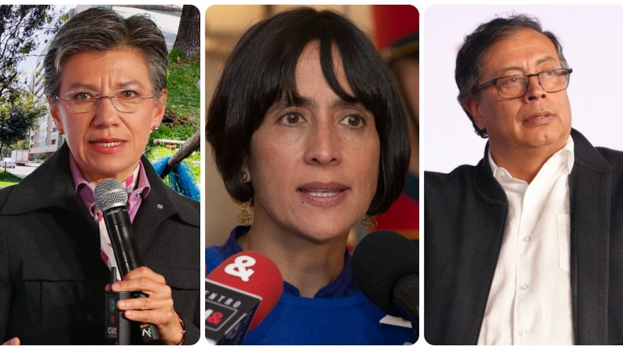 Claudia López, Susana Muhamad y Gustavo Petro.