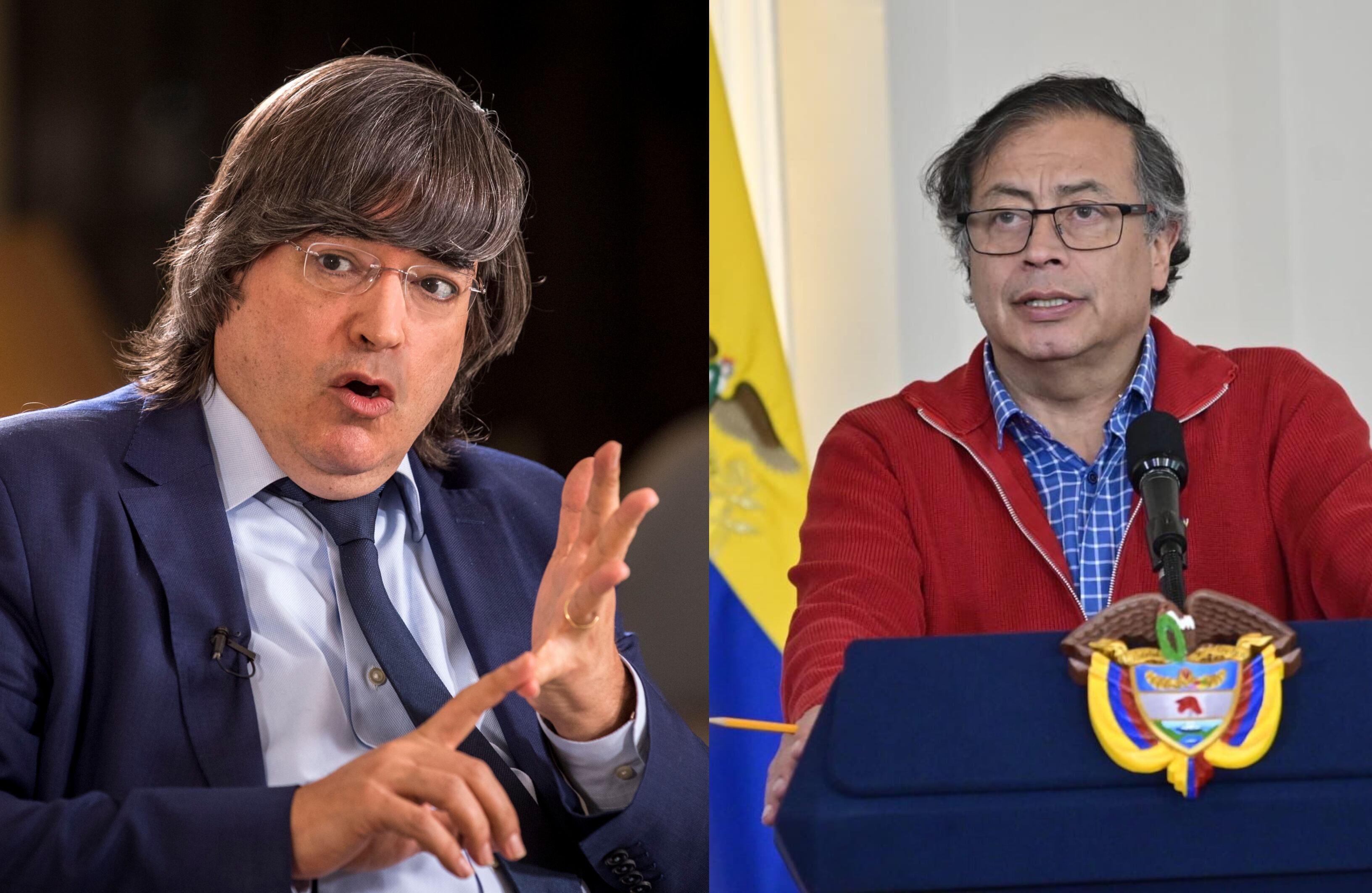 Jaime Bayly y el presidente Gustavo Petro.