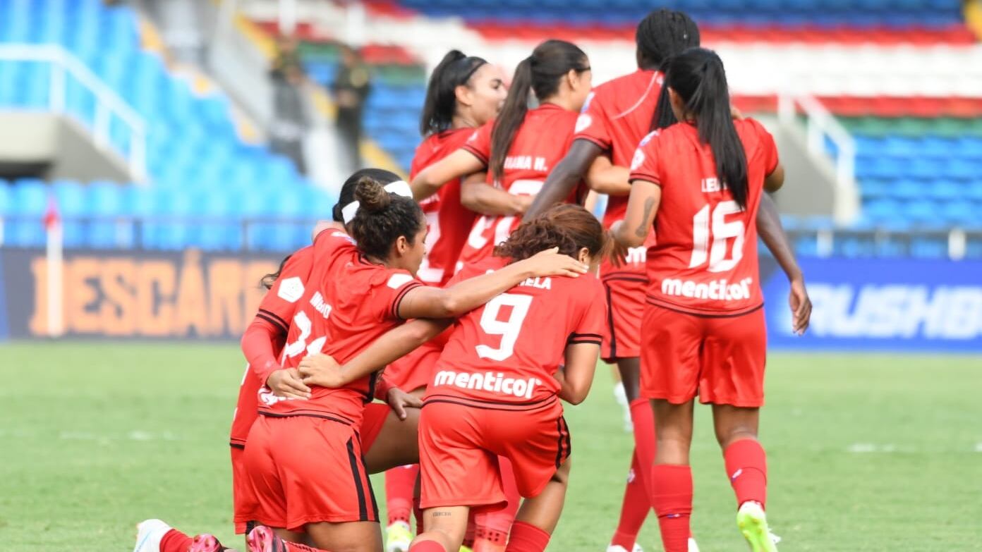Imagen de la nómina del América de Cali que ha encarado la Liga Femenina BetPlay 2024.