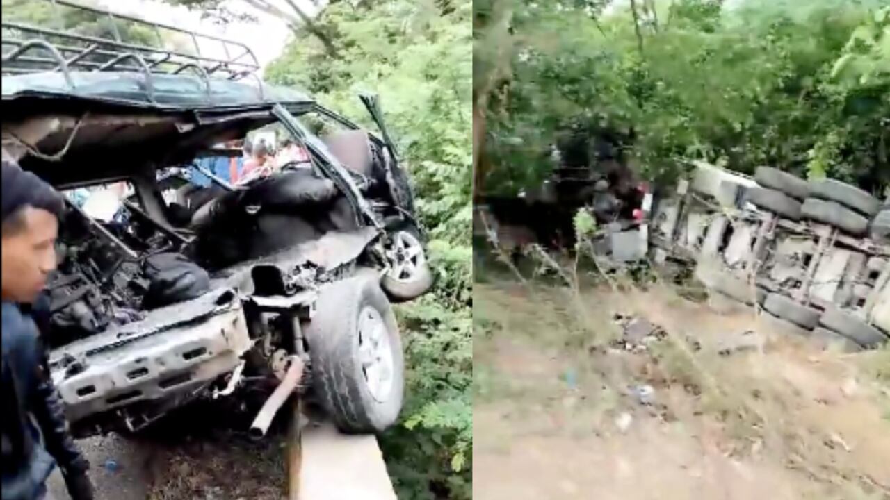 Imágenes del accidente en La Guajira este martes 18 de julio.