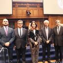 Martha Lucía Ramírez y el equipo de defensa de Colombia en La Haya