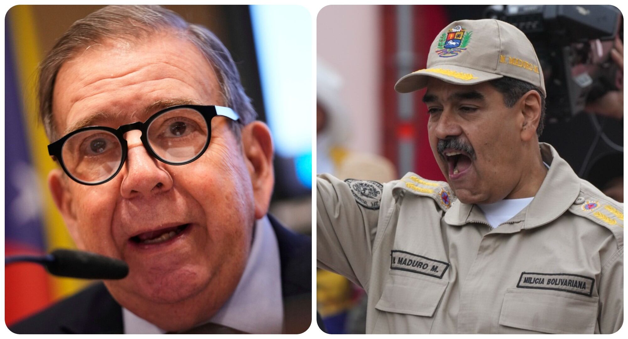 El candidato a la presidencia, Edmundo González y el presidente Nicolás Maduro