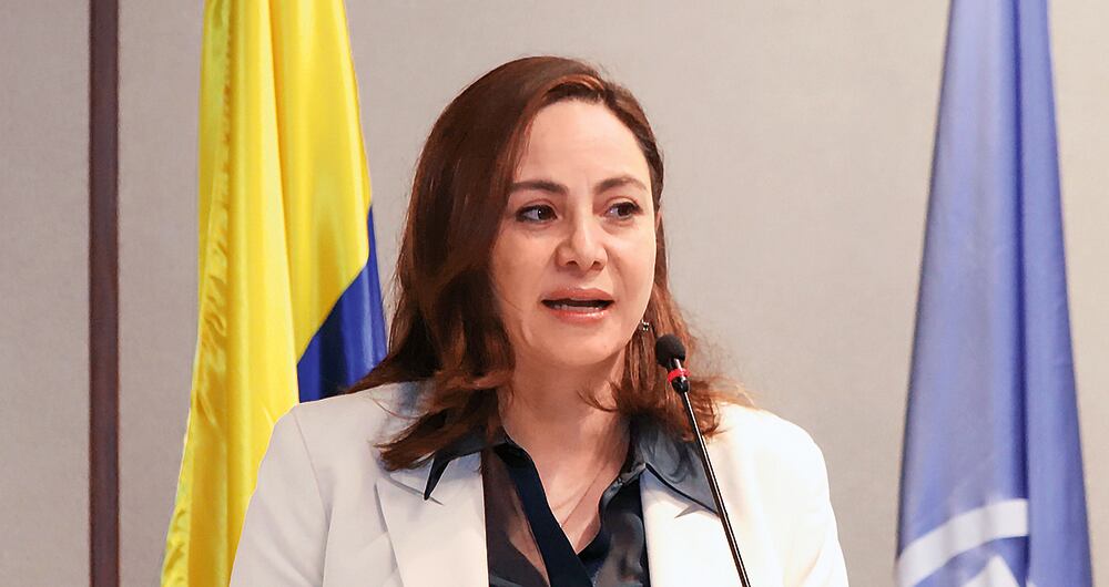 Piedad Urdinola, directora del Dane, y Agustín Zimmermann, representante de la FAO en Colombia, presentaron el informe de inseguridad alimentaria 2024.