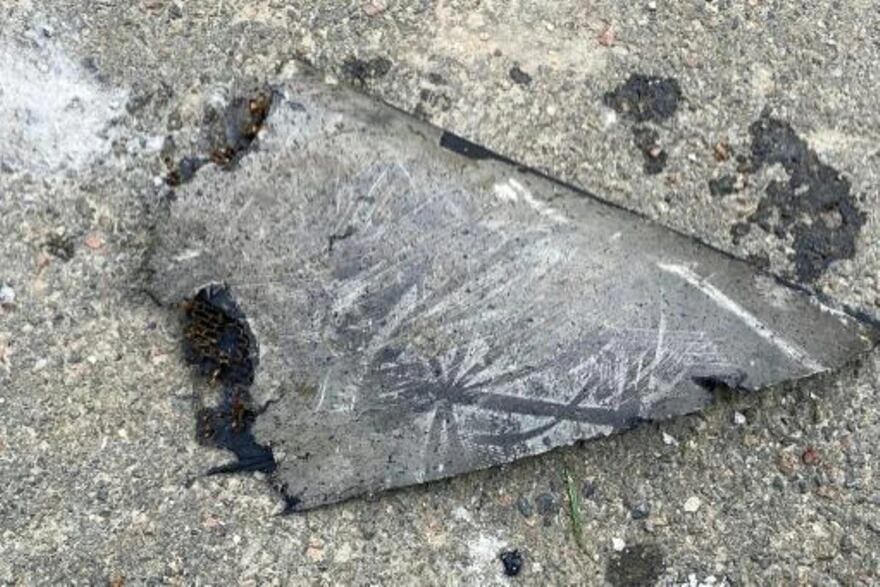 Los restos de un supuesto dron iraní, fotografiados el 25 de septiembre de 2022 en la ciudad ucraniana de Odesa afp_tickers