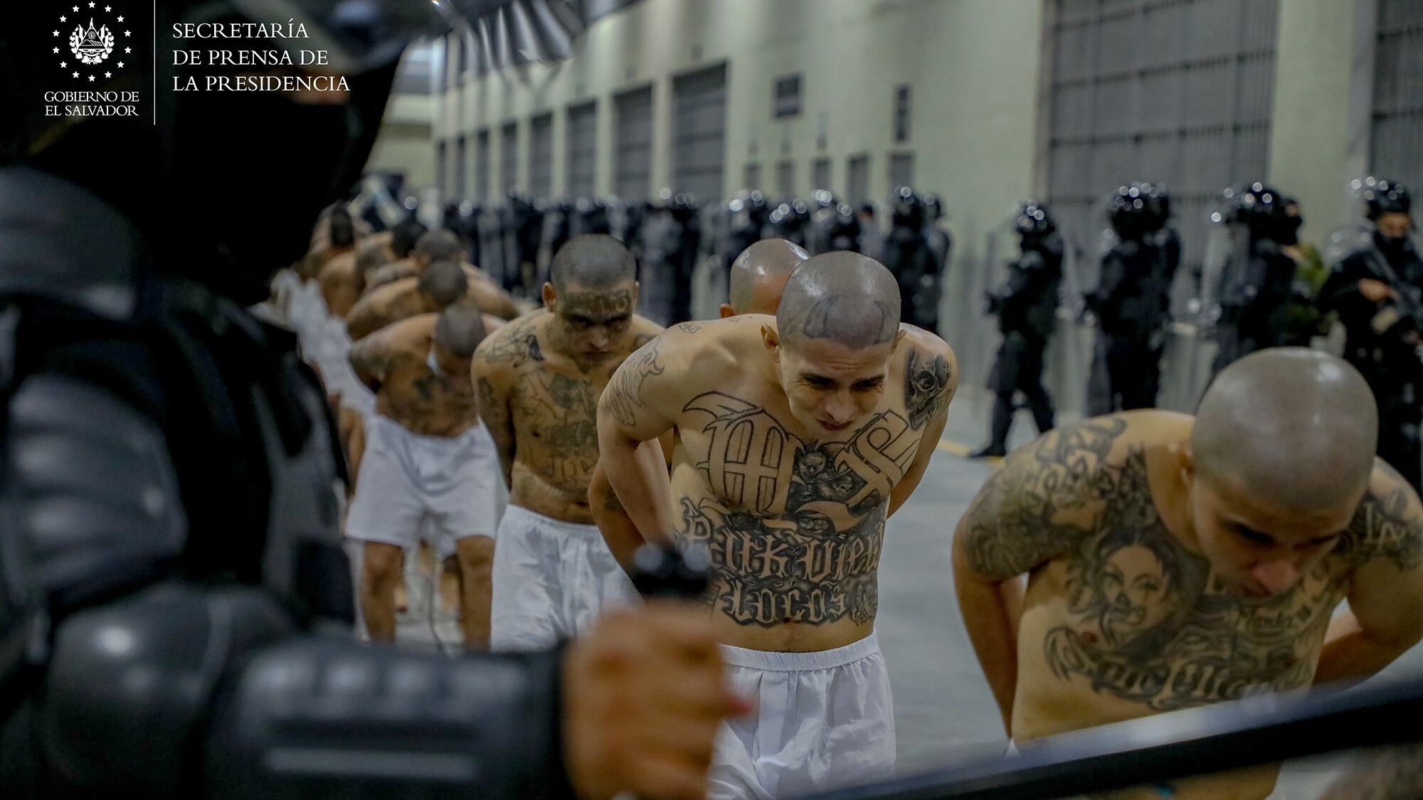 Presidente Nayib Bukele ejecuta el segundo traslado de 2,000 pandilleros al Centro de Confinamiento del Terrorismo
marzo 15 2023