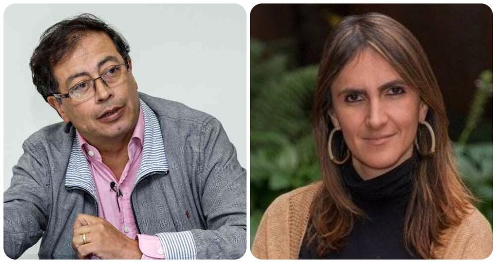 Gustavo Petro y María Paula Correa, jefe de Gabinete de Iván Duque.