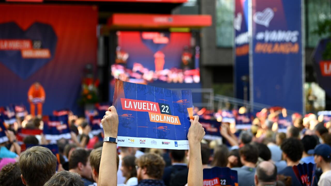 UTRECHT, NETHERLANDS - AUGUST 18: Detail view of the fans during the 77th Tour of Spain 2022 - Team Presentation / #LaVuelta22 / #WorldTour / on August 18, 2022 in Utrecht, Netherlands. (Photo by Getty Images/Tim de Waele)