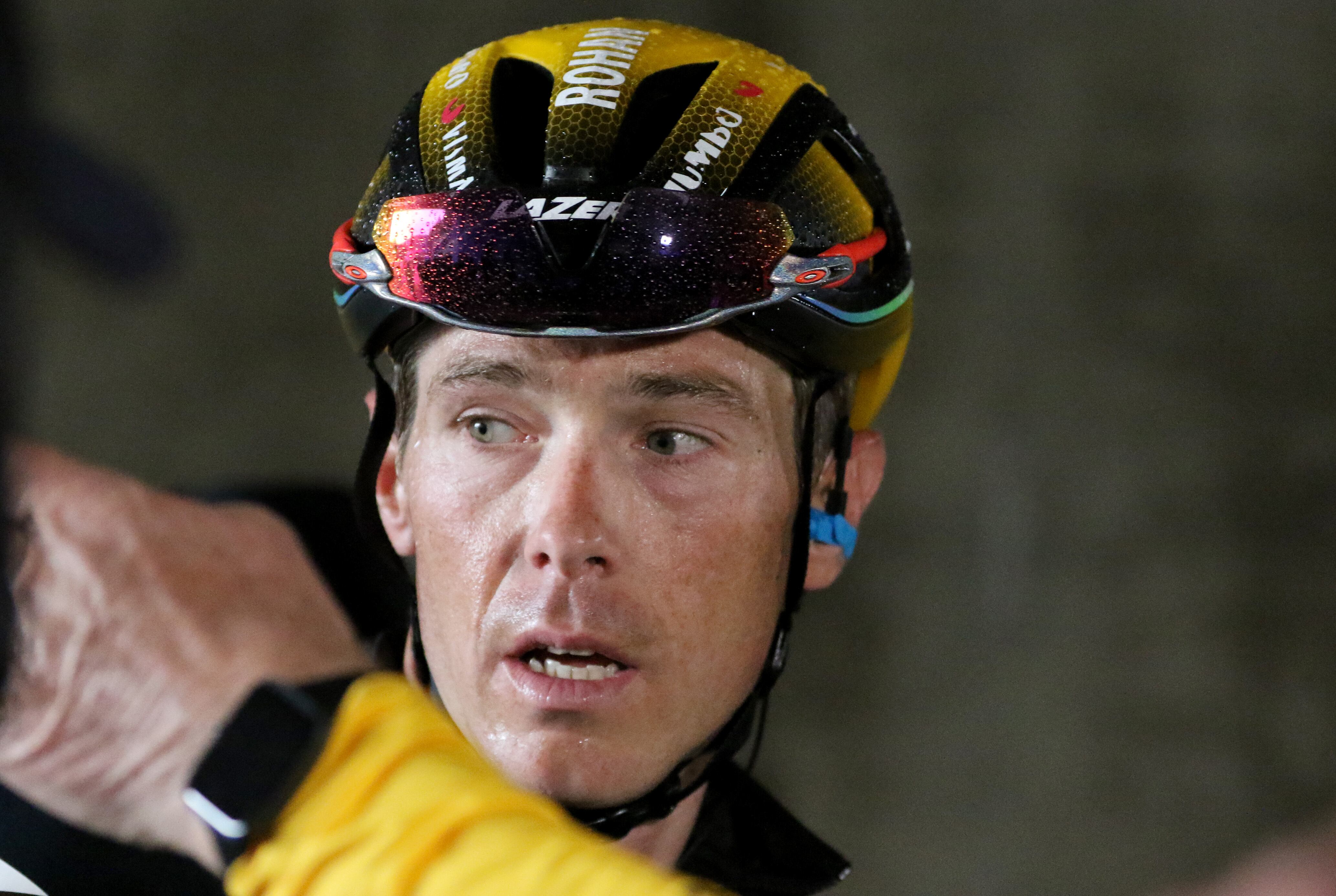 MONTE BONDONE, ITALY - MAY 23: Rohan Dennis of Australia and Team Jumbo-Visma looks on at the end of the 106th Giro d'Italia 2023, Stage 16 a 203km stage from Sabbio Chiese to Monte Bondone on May 23, 2023 in Monte Bondone, Italy. (Photo by Sara Cavallini/Getty Images)