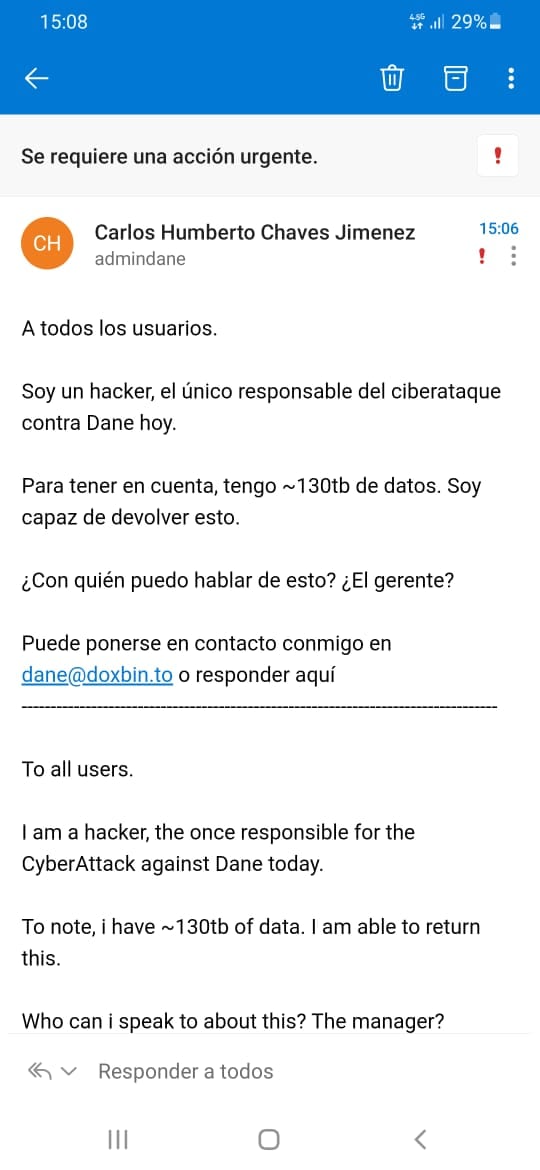 Ataque informático al Dane.