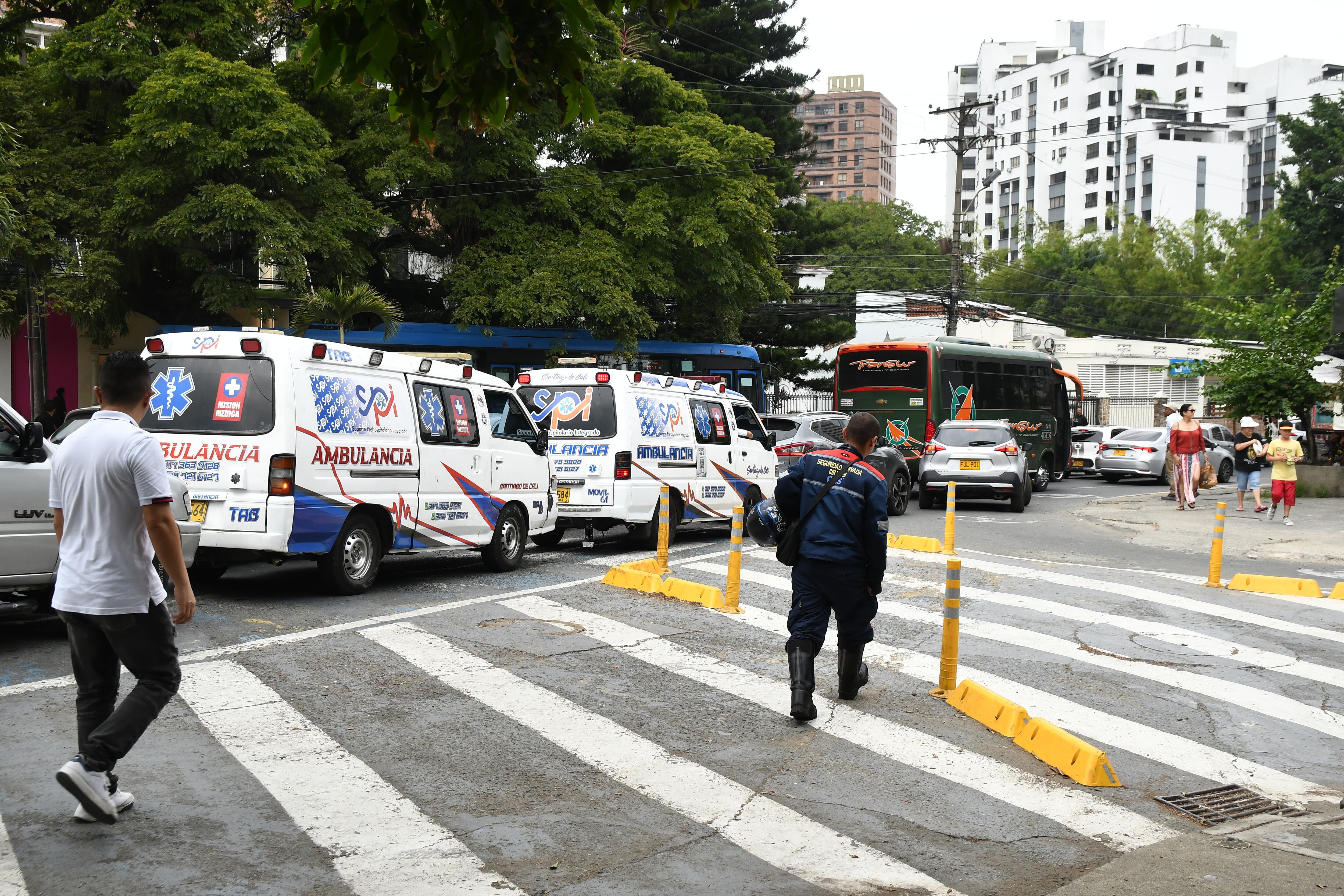 Bloqueos por paro camionero, bloqueo en la portada al mar.