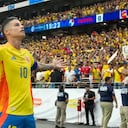 James Rodríguez celebra su gol ante Panamá