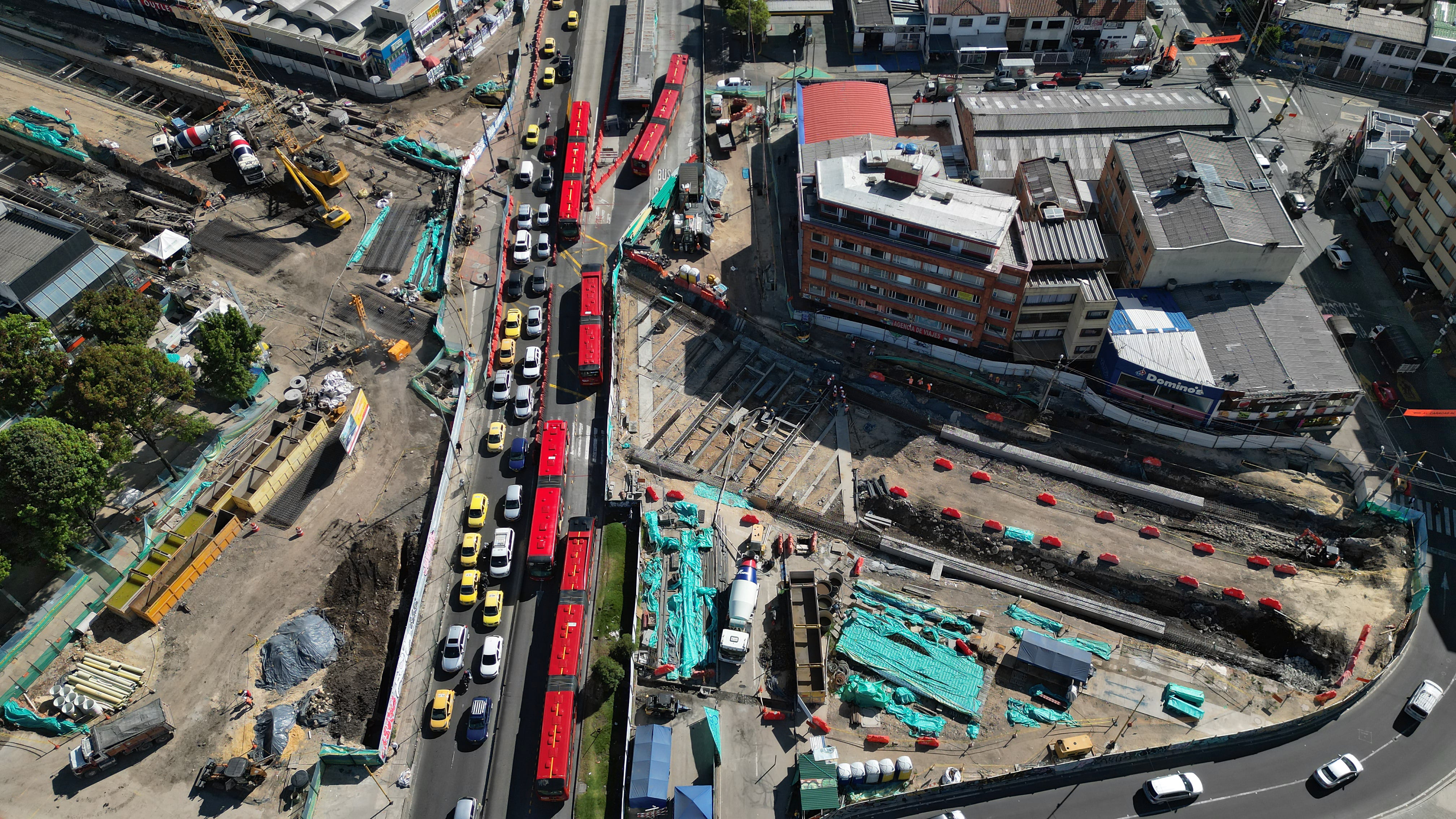 Obras  Metro de Bogotá intercambiador vial Calle 72
construcción de la primera Línea del Metro 
Bogota enero 16 del 2024
Foto Guillermo Torres Reina / Semana