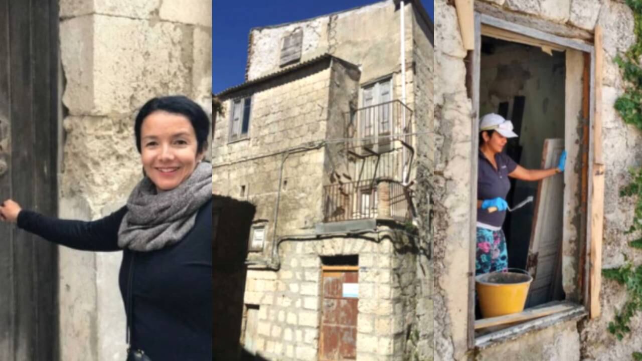 Rubia Daniels compró tres casas a un euro en Italia.