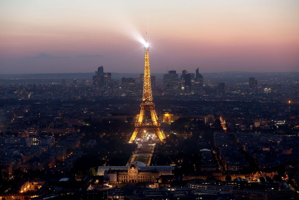 PARIS, FRANCE - JULY 07: A general view of Paris with the Eiffel Tower ahead of the Para Athletics World Championships Paris 2023 at Stade Charlety on July 07, 2023 in Paris, France. (Photo by Alexander Hassenstein/Getty Images)
