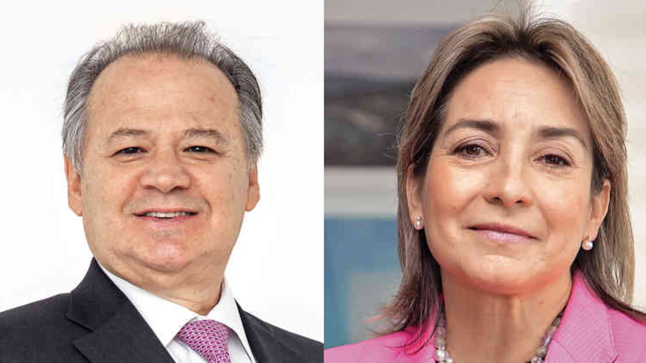 Amaury de la Espriella, presidente de Esenttia y Astrid Álvarez, presidente de la EEB.