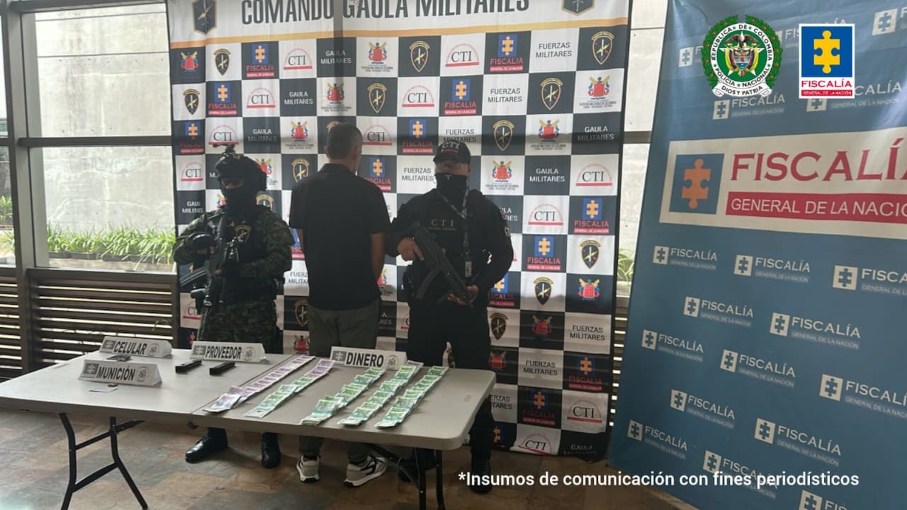 Alias El Flaco o Choroto de las disidencias de las Farc, capturado por la Fiscalía.