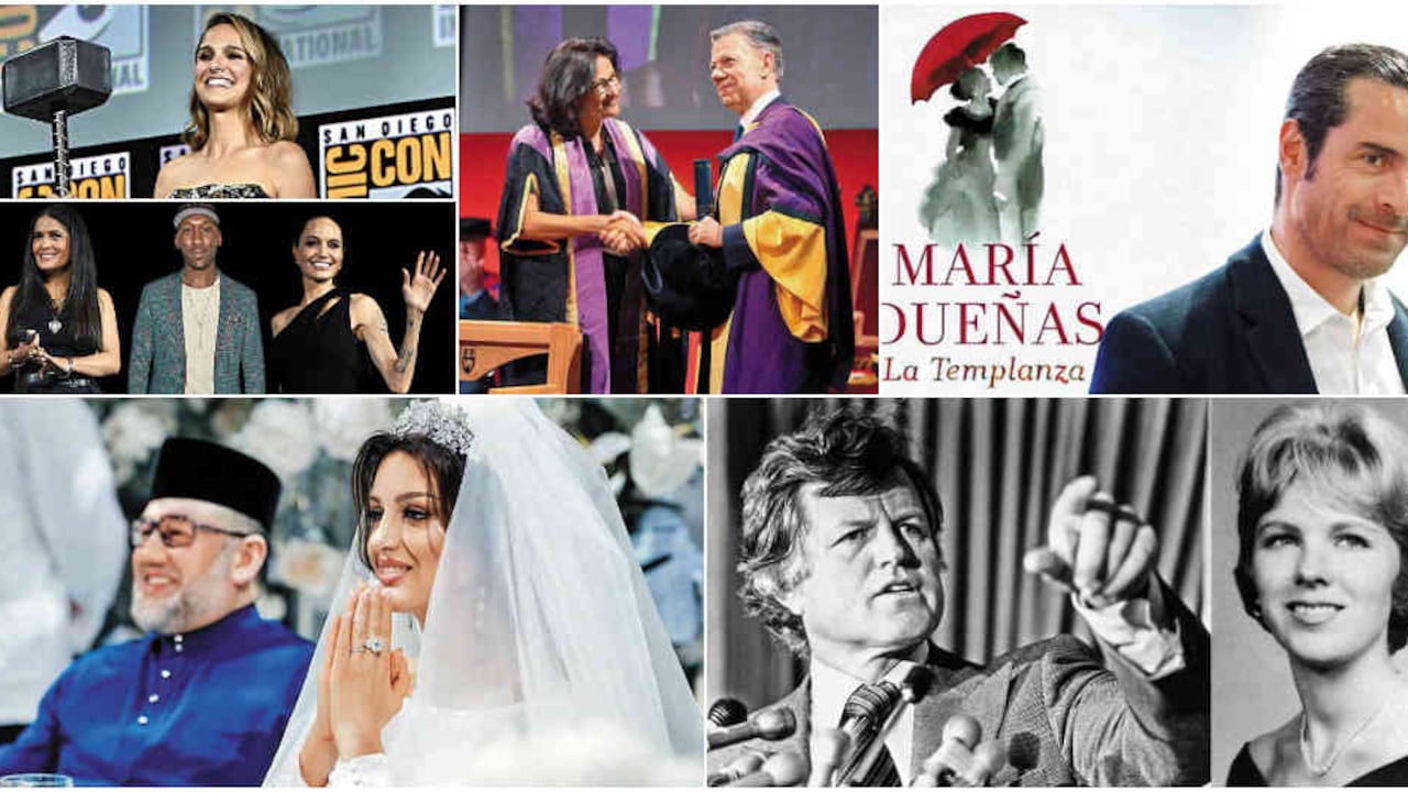 Angelina Jolie, Natalie Portman. Salma Hayek, Mahershala Ali, Ted Kennedy, Mary Jo Kopeneche, Rafael Novoa, Juan Manuel Santos.