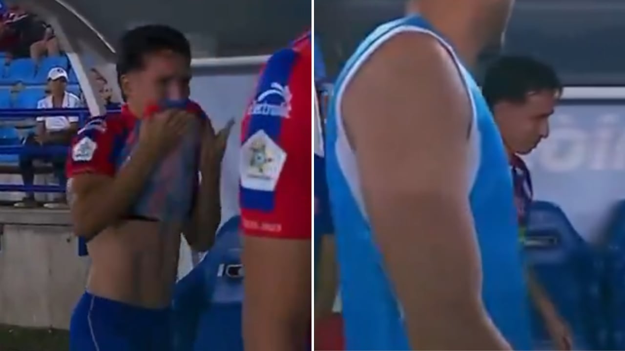 Óscar Barreto no pudo ocultar su tristeza por la derrota ante Cali