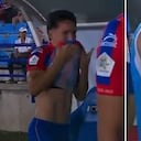 Óscar Barreto no pudo ocultar su tristeza por la derrota ante Cali