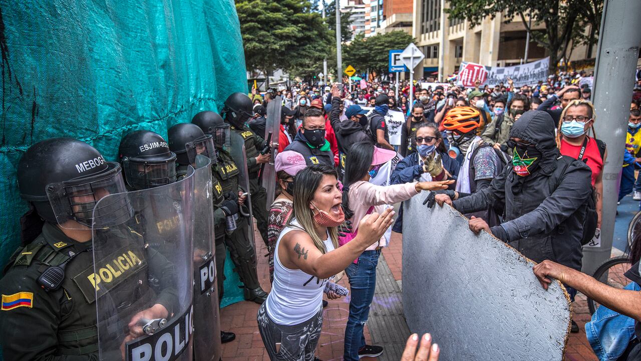 Imagen de manifestaciones en Bogotá el 13 de septiembre de 2020
Foto: Juan Carlos Sierra-Revista Semana.