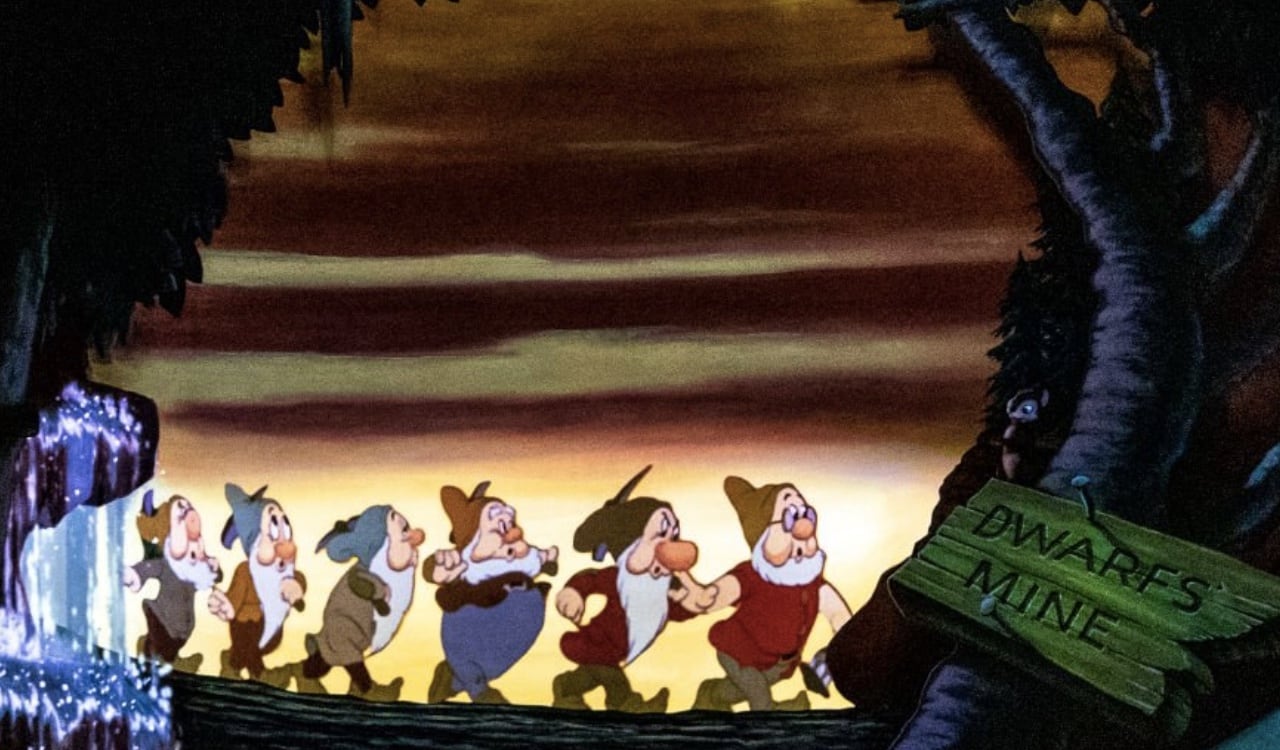 Así se veían los siete enanos en la película de Blancanieves de 1937