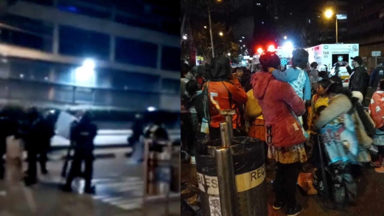 Enfrentamientos entren el Esmad e indígenas