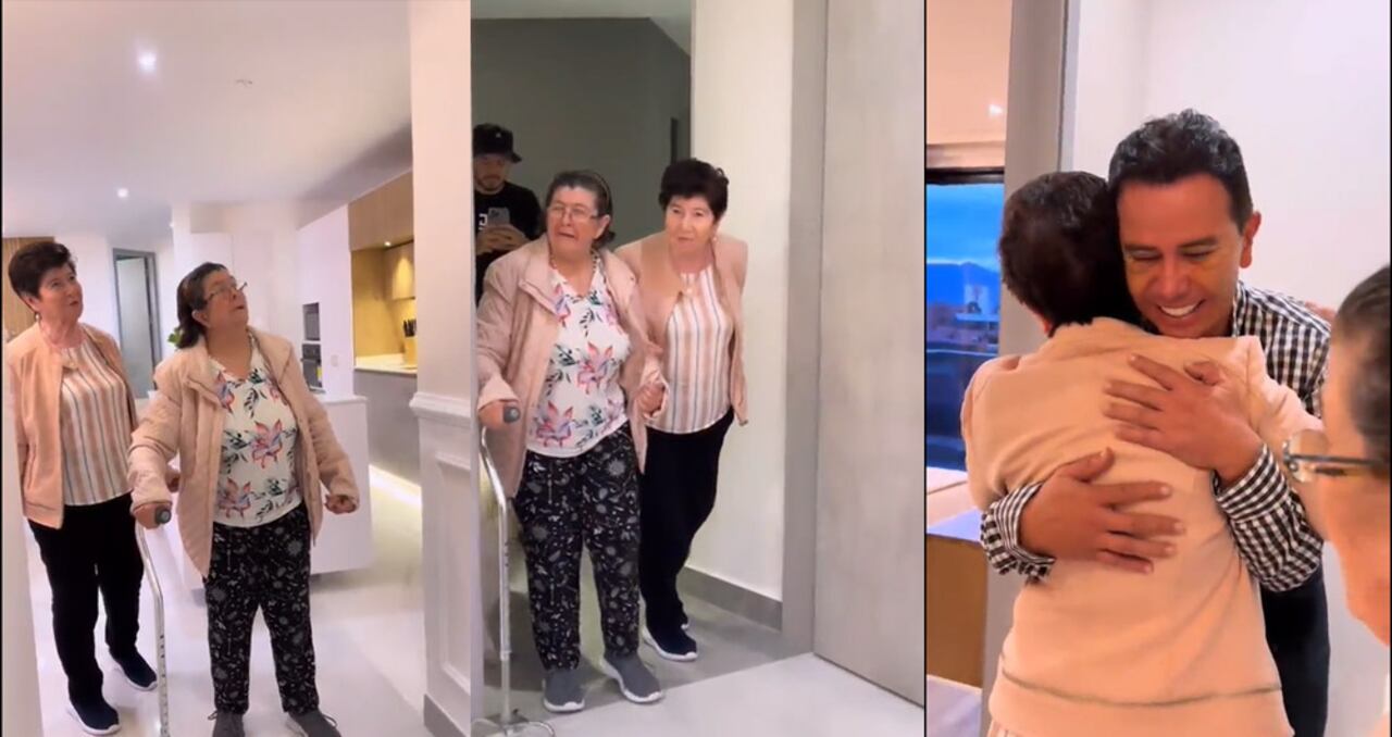 Madre y tía de Jhonny Rivera conociendo el apartamento - captura de pantalla @jhonnyrivera