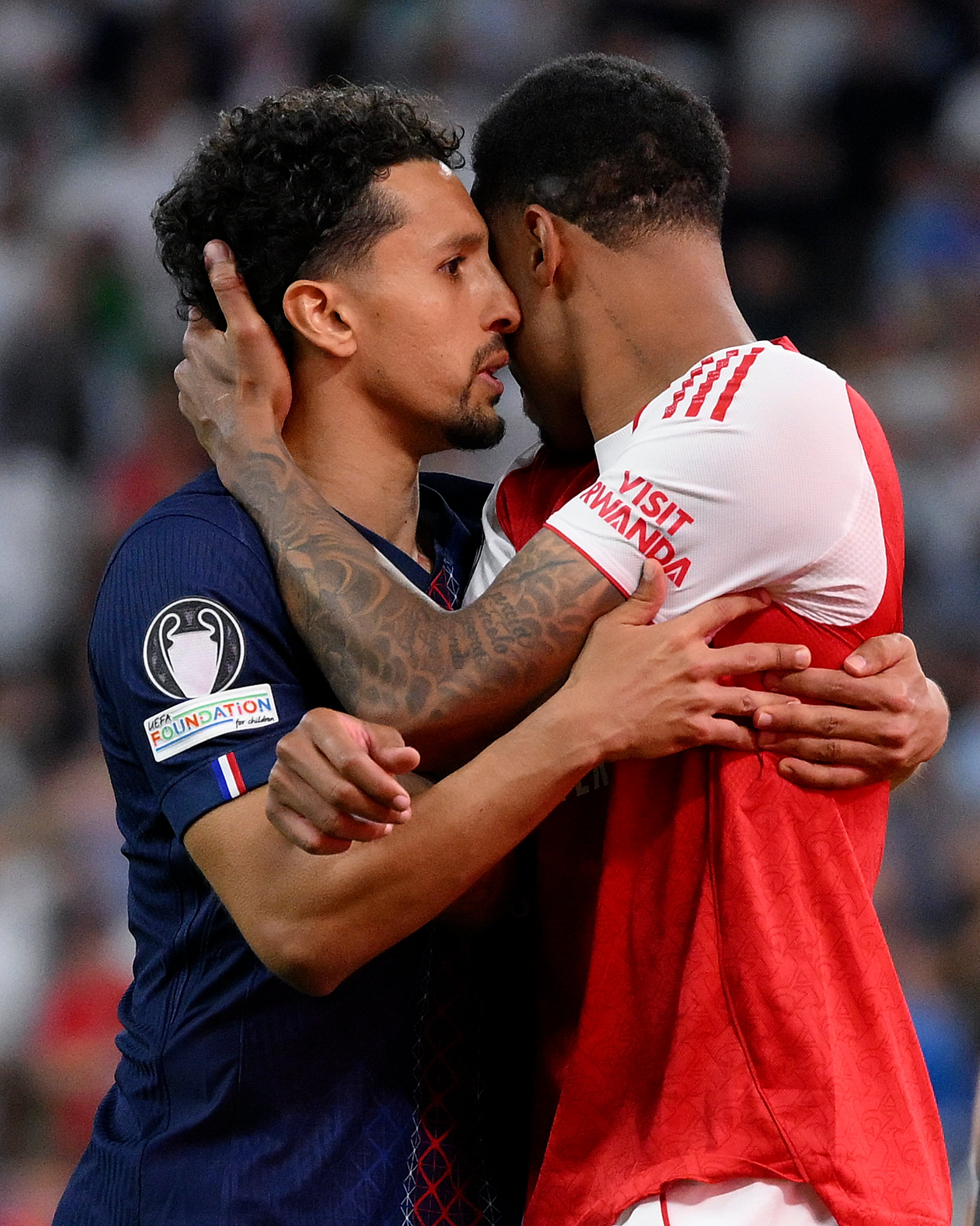 Marquinhos con Gabriel Magalhães