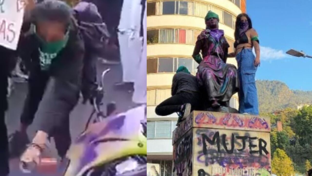 Manifestantes el viernes 8 de marzo