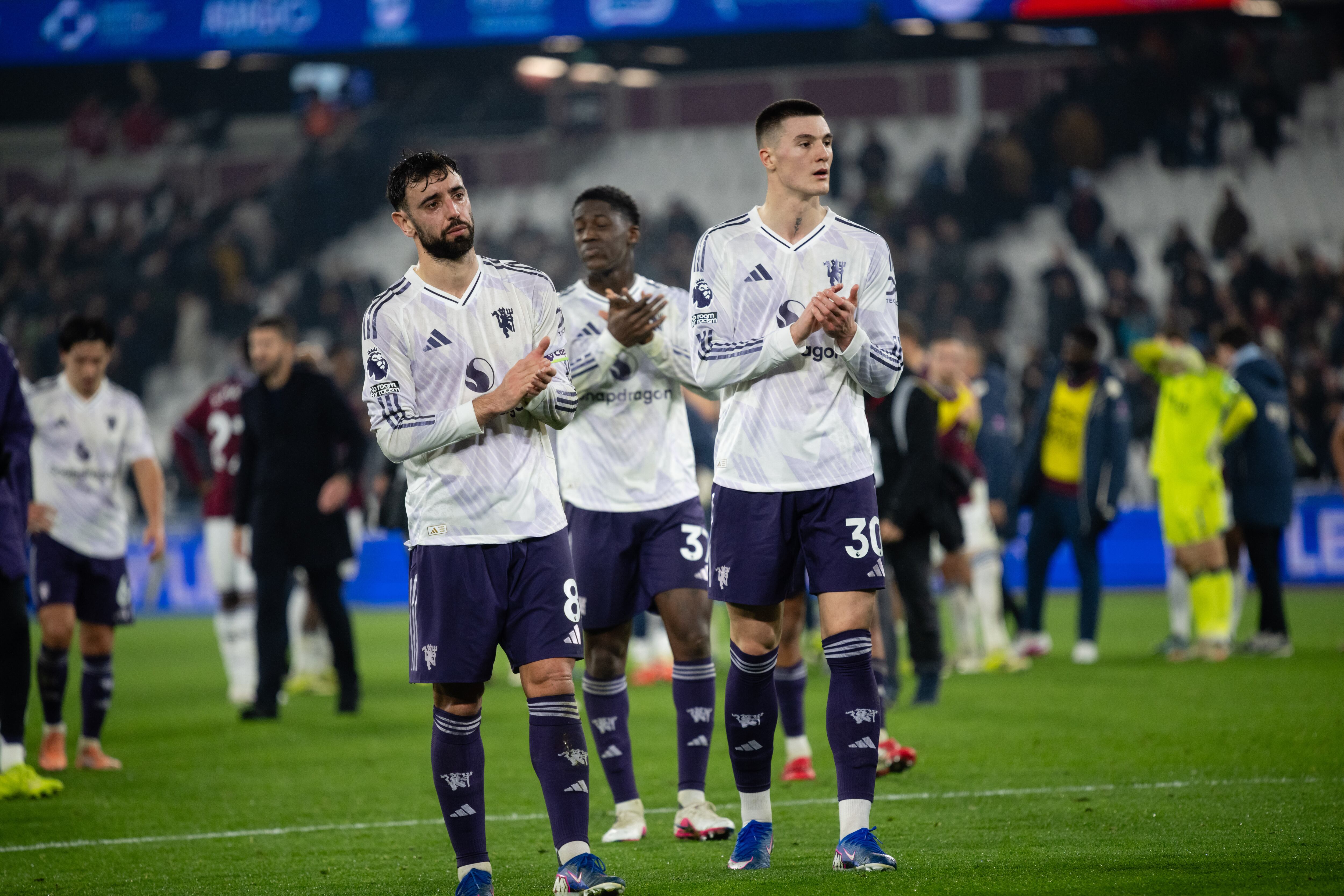 Benjamin Sesko y Bruno Guimaraes en el Olímpico de Londres.