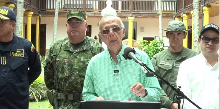 El ministro de Defensa, Iván Velásquez Gómez, lideró el consejo de seguridad.
