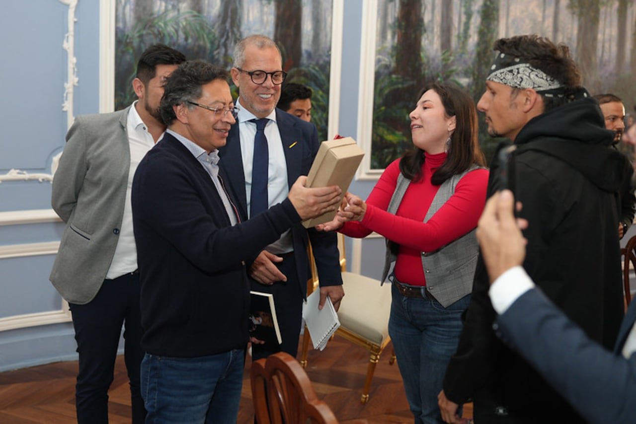 Presidente Gustavo Petro en reunión con influencers en la Casa de Nariño