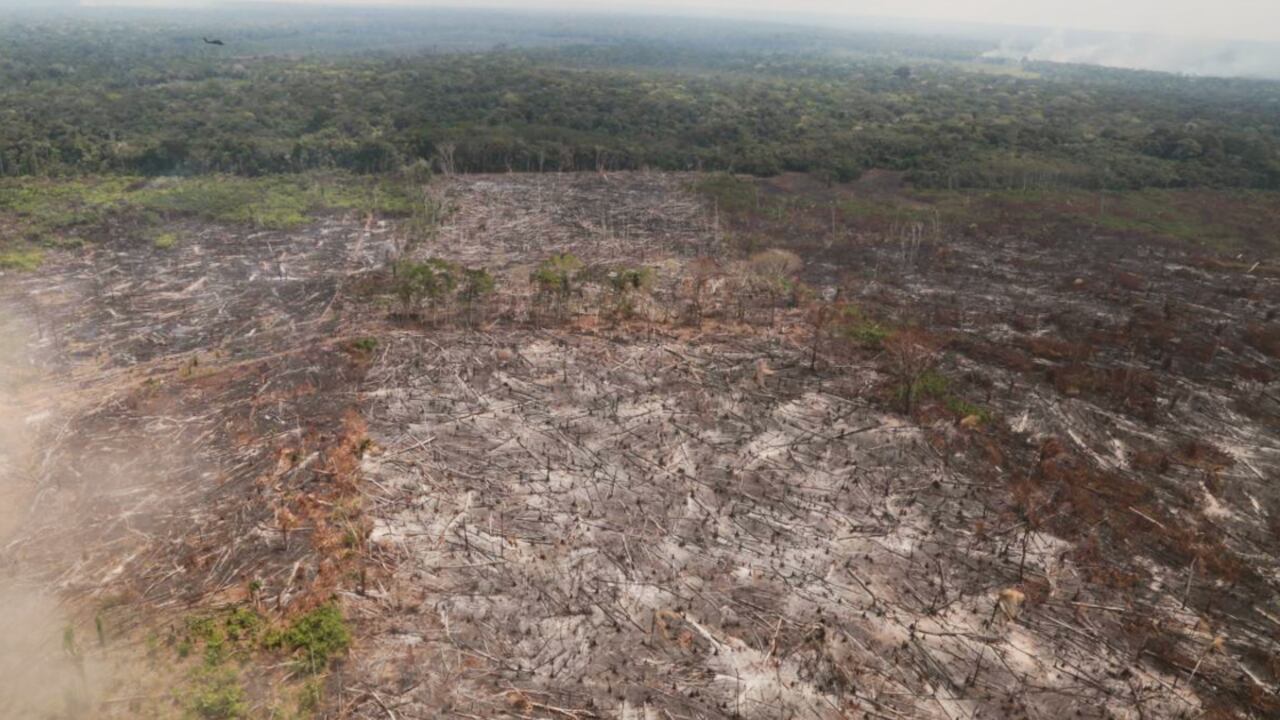 Deforestación en la Serranía de Chiribiquete. Foto: Fiscalía General de la Nación.