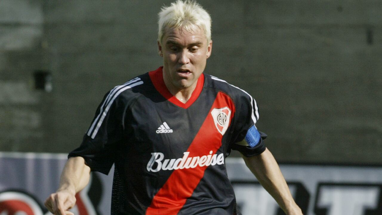 Eduardo Chacho Coudet cuando fue jugador de River Plate.
