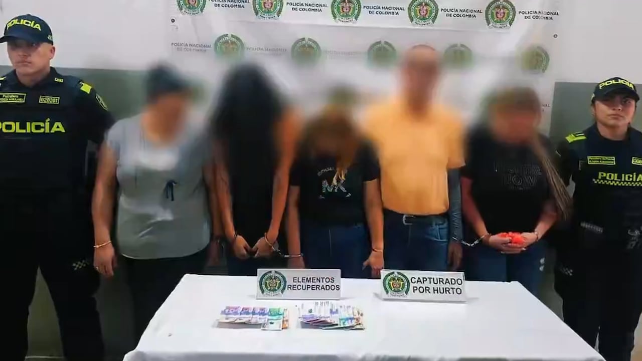 Cinco capturados en Medellín tras una persecución.
