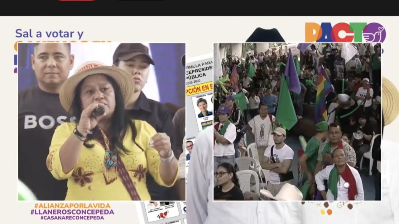 La candidata vicepresidencial Aída Quilcué participó en un evento público en la tarde del lunes 25 de mayo.