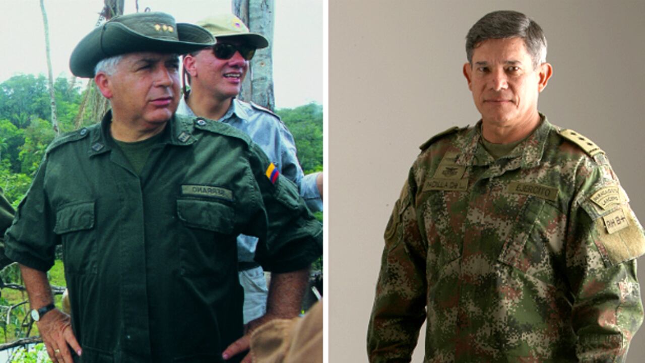 Generales Rosso José Serrano (Policía, izq.) y Freddy Padilla de León (Ejército, der.)