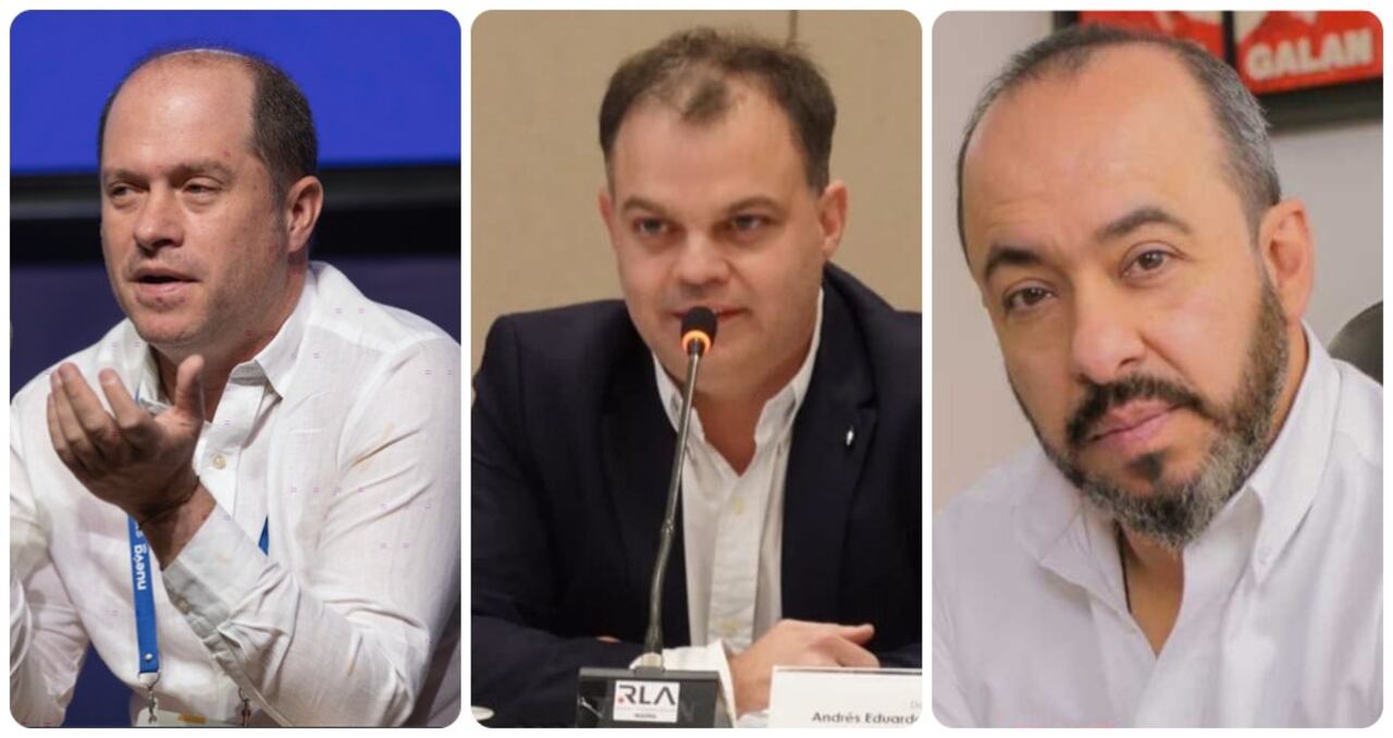 Héctor Olimpo Espinosa, Andrés Gómez y Germán Córdoba.