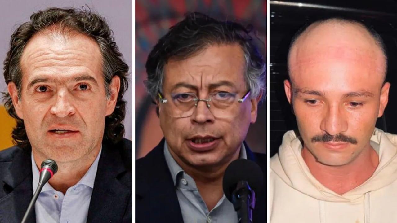 Federico Gutiérrez, Gustavo Petro y alias Víctor Chalá.