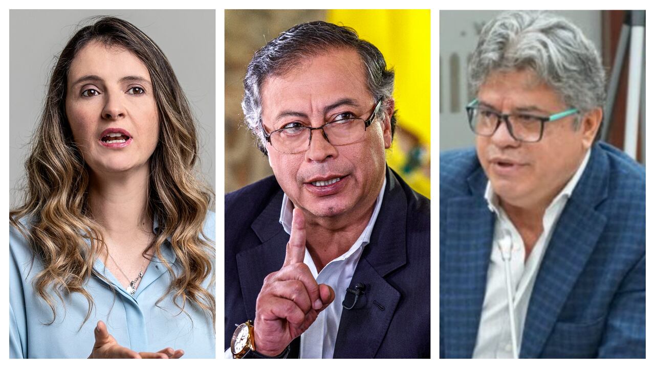 Paloma Valencia, Gustavo Petro y Wilson Arias.