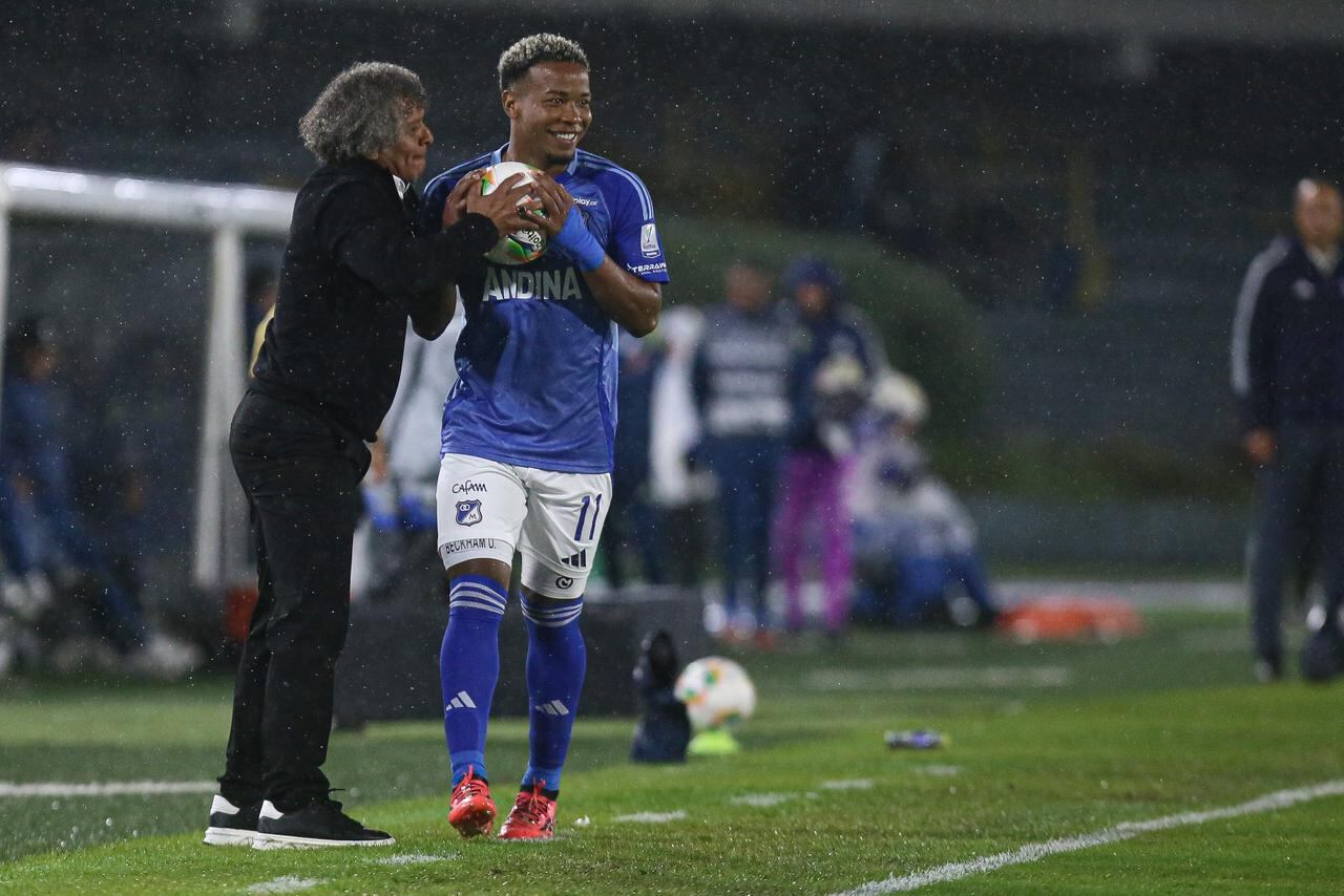 Momentos del encuentro entre Millonarios y Deportivo Cali, por la sexta jornada del segundo semestre de la Liga II-2025.