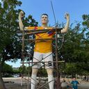 Estatua de Falcao en Santa Marta